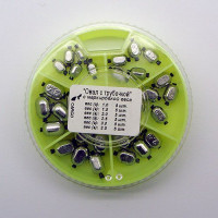 Грузила наборы с трубочкой, зажимные