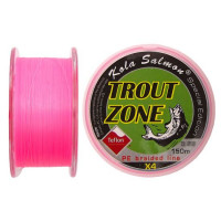 Плетеная леска Trout Zone Edition\hybrid PE X4 150м #0.4 (0.104мм,2.5кг) Pink