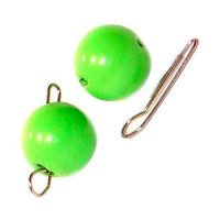 Груз чебурашка-шар вольфрамовый разборный Kosadaka 1г (4шт.) Chartreuse