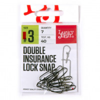 Застежки Lucky John Pro Series Double Insurance Inside Lock Snap 003, 7шт