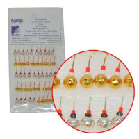 Мормышки свинцовые Шар набор 50 шт. (золотые-серебряные)