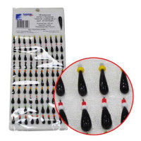 Мормышки свинцовые Уралка с бисером набор 100 шт.