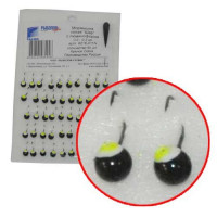 Мормышки литые Шар с люминофором набор 25 шт.