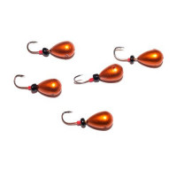 Мормышка свинцовая Капля медная с трубкой и бисером 4.5мм 1.1г 10 шт. цв.05