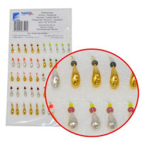 Мормышки свинцовые Уралка набор 50 шт. (золотые-серебряные)