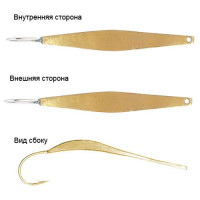 Блесна вертикальная зимняя Lucky John Model M 265 65мм G