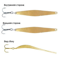 Блесна вертикальная зимняя Lucky John Model O 365 65мм G