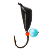 Мормышки вольфрамовые Lucky John Дрейссена с петелькой и бисером кошачий глаз 3.0мм 5 шт. цв.Blue