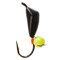 Мормышки вольфрамовые Lucky John Дрейссена с петелькой и бисером кошачий глаз 4.0мм 5 шт. цв.Yellow