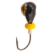 Мормышка Lucky John капля с отверстием(коза), коронкой и бисером 3,5мм 5 шт. цв.02