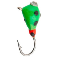 Мормышка Lucky John капля крашеная с камушком и петелькой 3,0мм 5 шт. цв.221