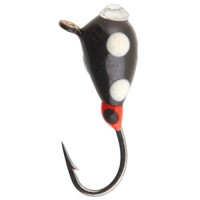 Мормышка Lucky John капля крашеная с камушком и петелькой 3,0мм 5 шт. цв.224