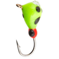 Мормышка Lucky John капля крашеная с камушком и петелькой 3,0мм 5 шт. цв.219