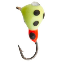 Мормышка Lucky John капля крашеная с камушком и петелькой 4,0мм 5 шт. цв.229